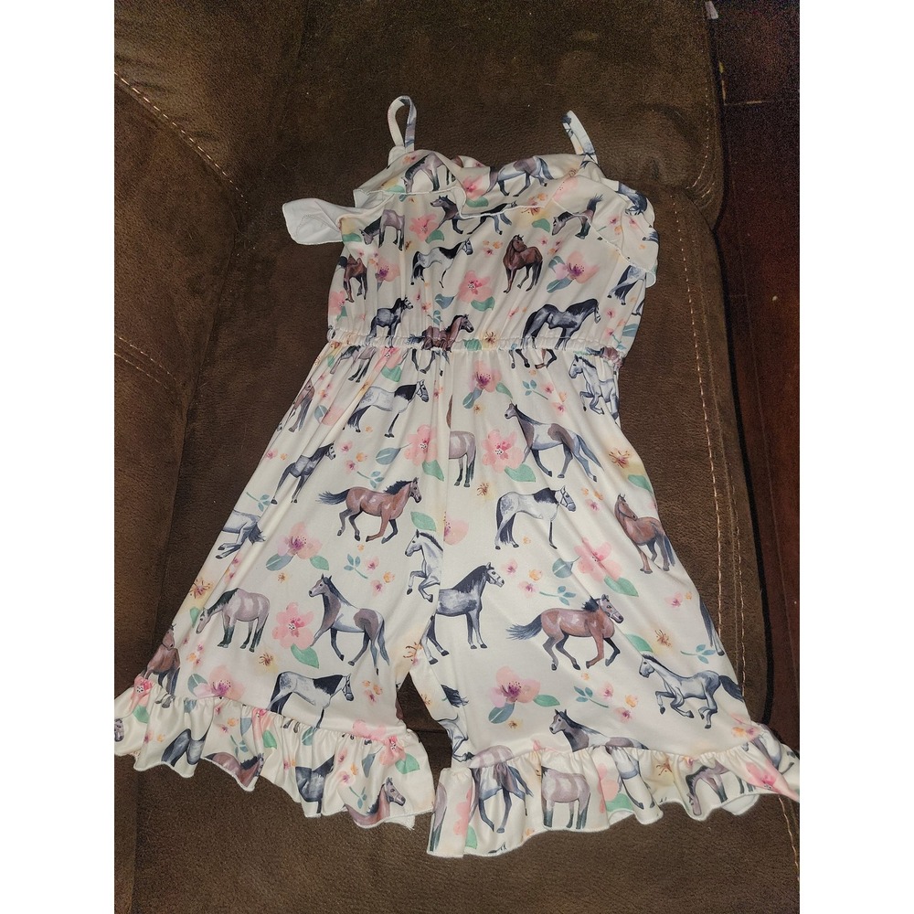 Boutique romper horse‎ pony 1 piece outfit size 9 10